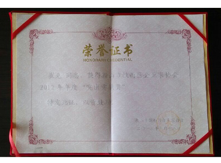 2012年度突出貢獻(xiàn)獎(jiǎng)